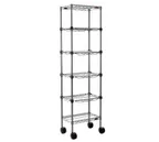 image of Eagle Group MC1422-48-4V NSF Gray Epoxy 4-Shelf Aisle Merchandising Cart - 22" x 14" x 48"