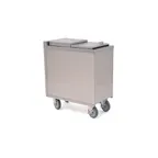 image of Eagle Group MIC1425 Stainless Steel Mobile Ice Bin / Ice Caddy, 50 lb, Silver