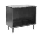 image of Eagle Group OB3084SE Cabinet Base Open Front Work Table, 84"W x 30"D / 14 Gauge Top 