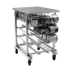 image of Eagle Group OCR-10-4A-X Half Size Mobile Aluminum Can Storage Rack w/ 72 #10 Cans Capacity