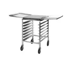 image of Eagle Group OUR-1807-3-X 9 Pan Aluminum Mobile End Load Panco Utility Rack, Unassembled