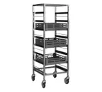 image of Eagle Group OUR-2006-9A 6 Pan Aluminum Mobile End Load Panco Utility Rack, Unassembled