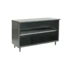 image of Eagle Group PC1548SE-CS-3VP 48"x15" Open Front Plate Cabinet with Mid-Shelf, S.Steel Body / Flyer