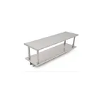image of Eagle Group PTS-1848-2 Stainless Steel Eagle Pass-Thru Shelf with Overshelf - 48"W x 18"D