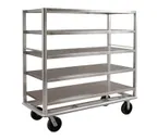 image of Eagle Group QM2977-5-SR/D Aluminum & Stainless Queen Mary Banquet Cart w/ 5 Shelves