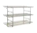 image of Eagle Group S4-5B-SSW1860C Chrome Piggyback Wire Wall-Mounted Shelf Kit w/ 5-Tier - 60" x 18"