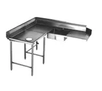 image of Eagle Group SDTCL-96-16/4 Soiled "L" Shaped Dishtable w/ Left Table, Corner Design, 8" Backsplash