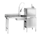 image of Eagle Group SDTL-36-16/3-SL-X 36" Straight Soiled Dishtable w/ Left Table, Pre-Rinse Sink, 8" Backsplash
