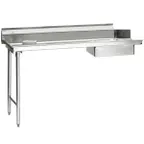 image of Eagle Group SDTL-36-16/4 36" Straight Soiled Dishtable w/ Left Table, Pre-Rinse Sink, 8" Backsplash