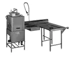 image of Eagle Group SDTLR-78-14/3 Soiled "L" Shaped Dishtable w/ Right Table, Island Design, 8"Backsplash