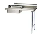 image of Eagle Group SDTR-120-14/3 120" Straight Soiled Dishtable w/ Right Table, Pre-Rinse Sink, 8" Backsplash
