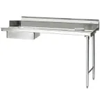image of Eagle Group SDTR-36-16/4 36" Straight Soiled Dishtable w/ Right Table, Pre-Rinse Sink, 8" Backsplash