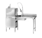 image of Eagle Group SDTR-48-16/3-SL-X 48" Straight Soiled Dishtable w/ Right Table, Pre-Rinse Sink, 8" Backsplash