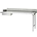 image of Eagle Group SDTR-60-16/4 60" Straight Soiled Dishtable w/ Right Table, Pre-Rinse Sink, 8" Backsplash