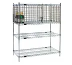 image of Eagle Group SECM1848S Security Enclosure Kit with Flip-Up Doors, Stainless Steel Finish, 48" x 18"