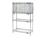 image of Eagle Group SECM2448FE Wire Security Cage Kit with Flip-Up Doors, Epoxy Finish, 48" x 24"