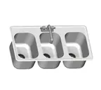 image of Eagle Group SR18-24-13.5-3 Self-Rimming Drop-In Sink, Three Compartment