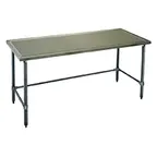 image of Eagle Group T2448STEM 48" Open Base Work Table with Side & Rear Crossrails, 14 Gauge Flat Top