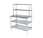 image of Eagle Group T2460EBW-2 Adjustable® Work Surface System, with Double Overshelf