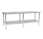 image of Eagle Group T3024B-1X 30" Open Base Work Table with Undershelf - Without Backsplash / Flyer
