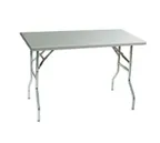 image of Eagle Group T3072F Lok-N-Fold™ Rectangle Folding Table, 72"W x 30"D, Stainless Steel Top, Painted Mild Steel Folding Legs