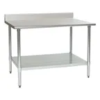 image of Eagle Group T3672B-BS 72" Stainless Steel Top 63" - Work Table