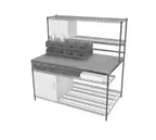 image of Eagle Group TSD3660Z Drive-Through Task Station, 60"W X 36"D X 74"H