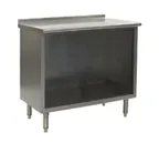 image of Eagle Group UOB2448SE Cabinet Base Open Front Work Table with Upturn, 48"W x 24"D / 14 Gauge Top 