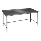 image of Eagle Group UT3048GTB 48" Open Base Work Table with Side & Rear Crossrails, 1-1/2" Backsplash