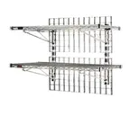 image of Eagle Group WAL-2-1848 EAGLEbrite® Zinc Modular Wall-Mounted Double Shelf Kit - 48" x 18"