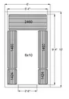 image of Quantum WR74‐2460P/1460P/1424P Wire Shelving Package for Walk-Ins 6x10