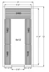image of Quantum WR74‐2460P/1460P/1448P Wire Shelving Package for Walk-Ins 6x12