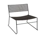 image of emu 23 Aero Outdoor Lounge Stacking Chair w/ Steel Slat Pattern Back & Seat