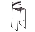 image of emu 24 Aero Stacking Barstool w/ Steel Slat Back & Seat - Indoor/Outdoor