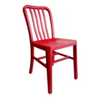 image of emu A1004 RAL Anna Outdoor Side Chair w/ Slat Back & Saddle Seat, Aluminum