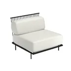 image of emu E1081WC Cannolè Lounge Straight Module, Steel Wire Back & Steel Seat - Indoor/Outdoor