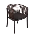 image of emu 1213 Aluminum Carousel Armchair w/ Open Synthetic Rope Back - Outdoor / Indoor 