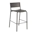 image of emu 148 Bridge Stacking Barstool w/ Slat Back & Seat - Indoor/Outdoor