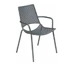 image of emu 151 Topper Stacking Armchair with Interlace Steel Mesh Back & Seat - Outdoor/Indoor