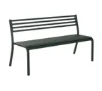 image of emu 159 66" Segno Stacking Bench w/ Steel Slats Back & Steel Seat - Outdoor / Indoor