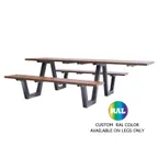 image of emu 1821ARAL Sid Rectangular Outdoor Picnic Table - 70" x 96" x 30"H Overall, ADA Compliant