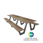 image of emu 1821RAL Sid Rectangular Outdoor Picnic Table - 70" x 96" x 30"H Overall