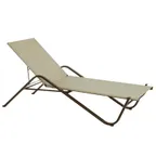 image of emu 195PK4 Holly Outdoor Stackable Chaise w/ Texplast Fabric Back & Seat - Aluminum