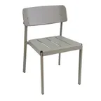 image of emu 247 Shine Outdoor Stacking Side Chair w/ Slat Seat & Solid Back