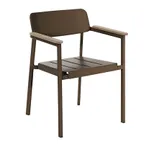 image of emu 248 Shine Stacking Armchair with Slat Seat & Solid Back - Outdoor/Indoor