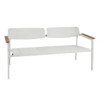 image of emu 260 58" Shine Stacking Bench w/ Solid Back & Slat Seat - Outdoor / Indoor