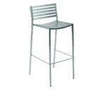 image of emu 264 Segno Stacking Barstool w/ Steel Ladder Pattern Back & Seat- Indoor/Outdoor