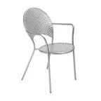 image of emu 3403 Sole Stacking Armchair with Interlace Steel Mesh Back & Seat - Outdoor/Indoor