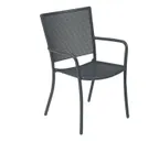 image of emu 3413 Podio Stacking Armchair w/ Interlace Steel Mesh Back & Seat - Outdoor/Indoor