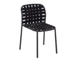 image of emu 500 Yard Outdoor Stacking Side Chair w/ Woven Elastic Straps Seat & Back